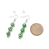 7 Pairs 7 Color Lampwork Evil Eye & Glass Beaded Dangle Earrings EJEW-JE05086-3