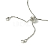 Natural Shell Charms Slider Bracelet BJEW-TA00365-02-3