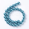 Eco-Friendly Dyed Glass Pearl Round Beads Strands HY-A002-14mm-RB073N-2