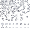 16 Styles Cubic Zirconia Cabochons ZIRC-ME0001-05-1