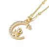 Brass Micro Pave Clear Cubic Zirconia Pendants Necklaces NJEW-K269-05G-09-1