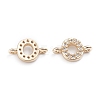 Brass Micro Pave Cubic Zirconia Letter Links ZIRC-I042-16G-O-2