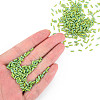 Opaque Colours Two Tone Seed Glass Bugle Beads SEED-T006-02A-02-6