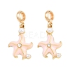 Alloy Enamel European Dangle Charms AL-CBAC2D3-01G-03-1