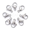 Tarnish Resistant 304 Stainless Steel Lobster Claw Clasps X-STAS-AB13-1