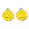 Golden Plated Alloy Enamel Charms X-ENAM-S118-09Z-2