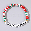 Christmas Rudolph Resin & Acrylic Beaded Stretch Bracelets WK2852-6-1