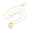 Brass & Plastic Pearl Letter Pendant Box Chain Necklaces for Women NJEW-U017-01G-17-3