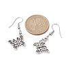 Alloy Butterfly Dangle Earrings with 304 Stainless Steel Pins for Women EJEW-JE05511-3