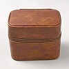 Cowhide Leather Watch Storage Zipper Boxes with Velvet Inside CON-WH0094-44A-1