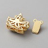 Golden Plated Brass Box Clasps KK-CJC0001-40G-02-2