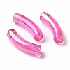 UV Plating Transparent Rainbow Iridescent Acrylic Beads X-OACR-A016-01H-1