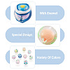 18Pcs 9 Colors Transparent Acrylic Enamel Beads TACR-TA0001-15-12