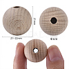 Natural Beech Wood Beads WOOD-T020-01C-3