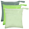 3Pcs 3 Colors Cloth Makeup Storage Zipper Bags ABAG-GL0001-08-1