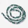 Electroplate Transparent Glass Beads Strands EGLA-A034-T2mm-M15-2