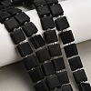 Natural Frosted Obsidian Beads Strands GG-F802-B15-01-1