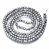 Electroplate Non-magnetic Synthetic Hematite Beads Strands G-T114-59-P-2