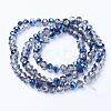 Electroplate Transparent Glass Beads Strands EGLA-A034-T6mm-Z01-2
