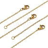 5Pcs 304 Stainless Steel Cable Chain Necklaces Set for Men Women MAK-YW0002-02P-3