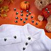 24Pcs 1-Hole Alloy Shank Buttons BUTT-PH0001-81B-4