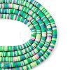 Handmade Polymer Clay Beads Strands CLAY-R089-6mm-T02B-36-5
