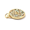 Rack Plating Brass Micro Pave Colorful Cubic Zirconia Pendants KK-F852-17G-01-3
