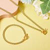 Brass Curb Chain Bracelet & Curb Chain Necklace Sets SJEW-SZ0001-011A-4