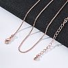 Long-Lasting Plated Brass Curb Chain Necklaces NJEW-K112-07RG-NF-2