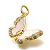 Brass Micro Pave Cubic Zirconia Pendants KK-U055-18G-2