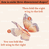 60Pcs 12 Styles 3D Gauze Butterfly Ornament Accessories FIND-SP0020-64D-6