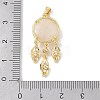 Brass Micro Pave Clear Cubic Zirconia Pendants KK-P273-01G-3