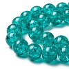 Spray Painted Crackle Glass Beads Strands CCG-Q001-8mm-15-3