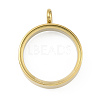 Ion Plating(IP) 304 Stainless Stee Locket Pendants STAS-S132-16G-03-1