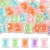 32Pcs UV Plating Rainbow Iridescent Acrylic Beads OACR-FS0002-14-1