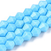 Opaque Solid Color Imitation Jade Glass Beads Strands EGLA-A039-P6mm-D12-1