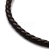 Braided Round Imitation Leather Bracelets Making BJEW-H610-01G-09-3