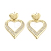 Rack Plating Brass Micro Pave Cubic Zirconia Studs Earrings EJEW-B047-03G-07-1