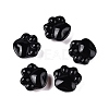 Natural Obsidian Cat Paw Print Figurines DJEW-N003-03A-1