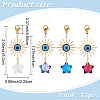 ARRICRAFT 15Pcs Electroplate Glass Star Pendant Decorations HJEW-AR0001-16-2