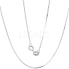 Anti-Tarnish 2Pcs Rhodium Plated 925 Sterling Silver Boston Link Chain Necklaces Set STER-BBC0006-13A-1