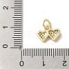Rack Plating Brass & Clear Cubic Zirconia Pendants KK-L216-051G-3