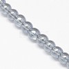 Electroplate Crystal Glass Round Beads Strands EGLA-F037-4mm-A07-1