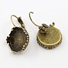 Brass Leverback Earring Findings KK-E019-AB-NF-2