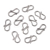 Tarnish Resistant 304 Stainless Steel S-Hook Clasps STAS-R083-11-2