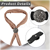 6Pcs Alloy with Imitation Leather Scarf Clips AJEW-CL0004-82C-7