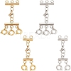 4Pcs 4 Styles Multi-Strand 304 Stainless Steel Lobster Claw Clasps FIND-AB00046-1