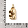 Brass Micro Pave Cubic Zirconia Pendants ZIRC-P121-01G-B-3