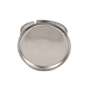 304 Stainless Steel Cuff Ring Components STAS-D372-06P-07-2