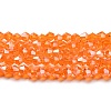 Transparent Electroplate Glass Beads Strands EGLA-A039-T6mm-A11-1